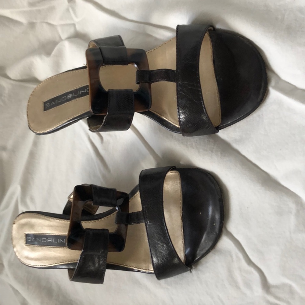Brown leather sandals